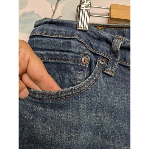 Levi's 541 Men's Size 36x34 Tapered Fit Jeans Blue Dark Wash Denim Distressed - Picture 3 of 11